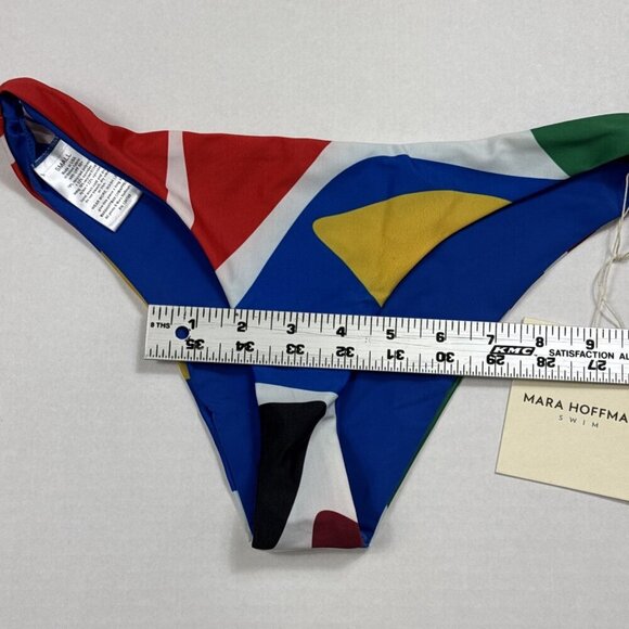 Mara Hoffman Women's S KAY Bikini Swim Bottom Crimson Multi NWT UPF50+ 9289 - Picture 4 of 14